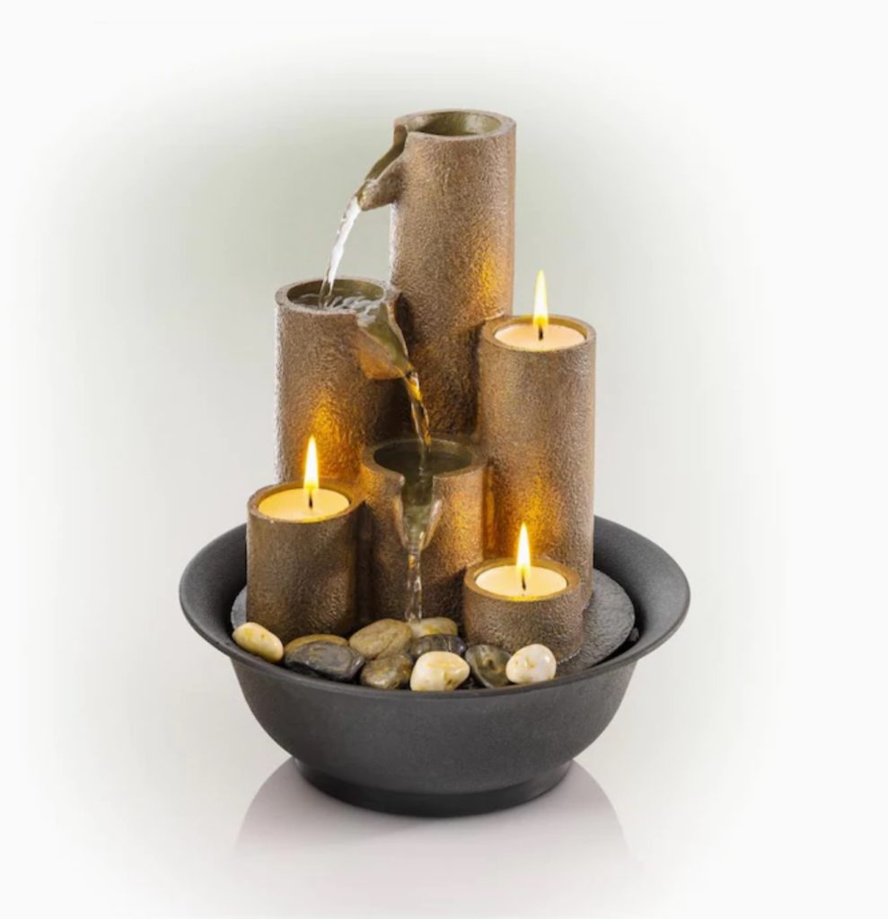 Peaceful, calming, 3-tiered candle waterfall.